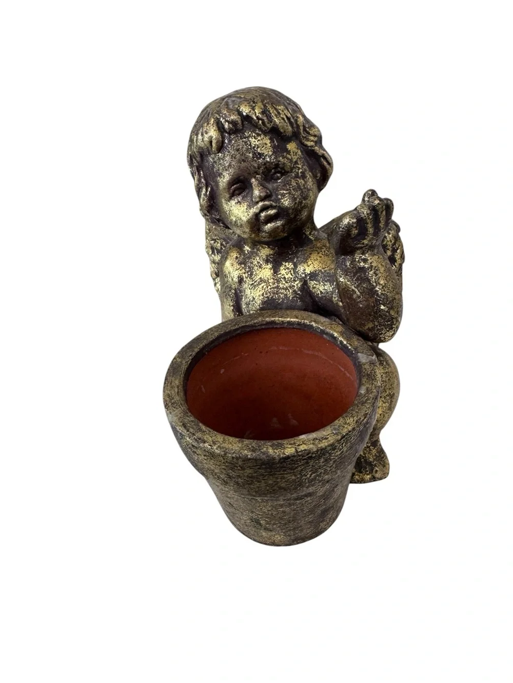 Vintage Style Gold Cherub Candle holder-Decorative Home Accent - Picture 7 of 11